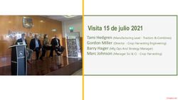Visita 15 de julio 2021 - Tami Hedgren (Manufacturing Lead - Tractors & Combines) Gordon Miller (Director - Crop Harvesting Engineering) Barry ...