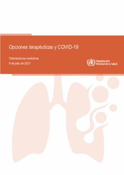 Opciones terapéuticas y COVID-19 - Opciones terapéuticas y COVID-19 - WHO | World Health ...