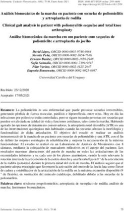 An&aacute;lisis biomec&aacute;nico de la marcha en paciente con secuelas de poliomielitis y artroplastia de rodilla Clinical gait analysis in patient with ...