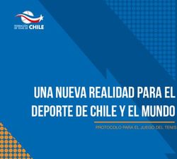 UNA NUEVA REALIDAD PARA EL DEPORTE DE CHILE Y EL MUNDO - PROTOCOLO PARA EL JUEGO DEL TENIS - Federación de Tenis de Chile