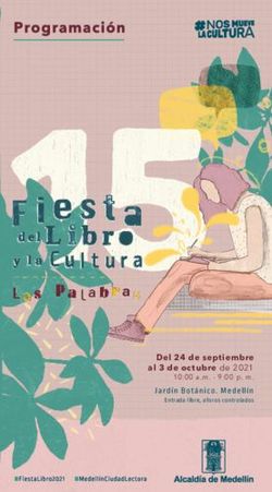 Del 24 de septiembre al 3 de octubre de 2021 - 10:00 a.m - 9:00 p. m. Jard&iacute;n Bot&aacute;nico. Medell&iacute;n Entrada libre, aforos controlados - Fiesta del ...