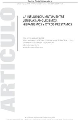 La infLuencia mutua entre Lenguas: angLicismos, hispanismos y otros préstamos