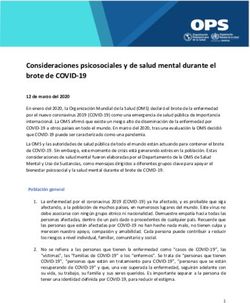 Consideraciones psicosociales y de salud mental durante el brote de COVID-19