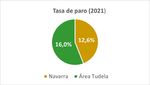 GRÁFICO 1: Tasa de pobreza severa en Navarra, por áreas de servicios sociales - Fundación Tudela Comparte - Villa Javier