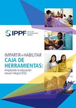 CAJA DE HERRAMIENTAS: IMPARTIR+HABILITAR Ampliando la educación sexual integral (ESI)