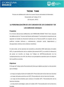 LA PERSONALIZACIÓN DE LOS CUIDADOS DE LOS CUIDADOS Y DE LOS SERVICIOS SOCIALES