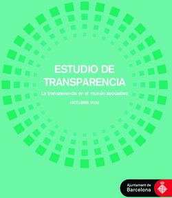 ESTUDIO DE TRANSPARENCIA - La transparencia en el mundo asociativo OCTUBRE 2020 - Ajuntament Barcelona