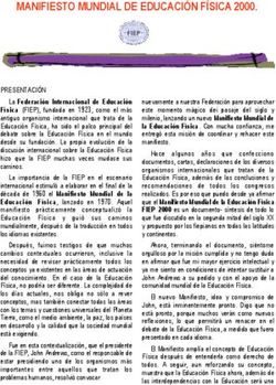 MANIFIESTO MUNDIAL DE EDUCACIÓN FÍSICA 2000.