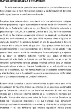 MARCO JURIDICO DE LA EXTRANJERIA