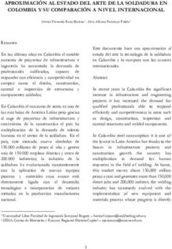 APROXIMACIÓN AL ESTADO DEL ARTE DE LA SOLDADURA EN COLOMBIA Y SU COMPARACIÓN A NIVEL INTERNACIONAL