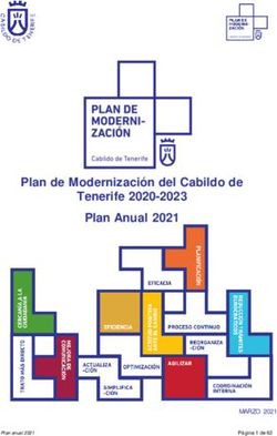 Plan de Modernización del Cabildo de Tenerife 2020-2023 Plan Anual 2021 - Cabildo de ...