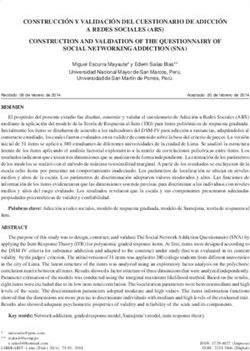 CONSTRUCCIÓN Y VALIDACIÓN DEL CUESTIONARIO DE ADICCIÓN A REDES SOCIALES (ARS) CONSTRUCTION AND VALIDATION OF THE QUESTIONNAIRY OF SOCIAL ...