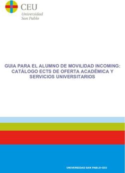 GUIA PARA EL ALUMNO DE MOVILIDAD INCOMING: CATÁLOGO ECTS DE OFERTA ACADÉMICA Y SERVICIOS UNIVERSITARIOS - UNIVERSIDAD SAN PABLO-CEU