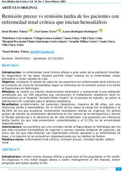 Remisi&oacute;n precoz vs remisi&oacute;n tard&iacute;a de los pacientes con enfermedad renal cr&oacute;nica que inician hemodi&aacute;lisis