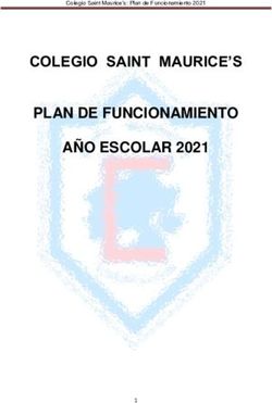 COLEGIO SAINT MAURICE'S PLAN DE FUNCIONAMIENTO A&Ntilde;O ESCOLAR 2021 - Colegio Saint Maurice's