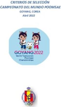 CRITERIOS DE SELECCIÓN CAMPEONATO DEL MUNDO POOMSAE - GOYANG, COREA Abril 2022 - Federación ...