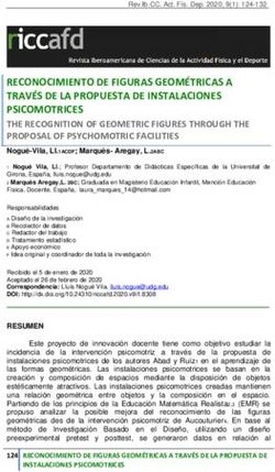 RECONOCIMIENTO DE FIGURAS GEOM&Eacute;TRICAS A TRAV&Eacute;S DE LA PROPUESTA DE INSTALACIONES PSICOMOTRICES THE RECOGNITION OF GEOMETRIC FIGURES THROUGH THE ...