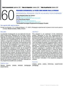 60 PEDAGOG&Iacute;A EXPERIMENTAL: LA POES&Iacute;A COMO INSUMO PARA LA OTREDAD - Revista Conrado