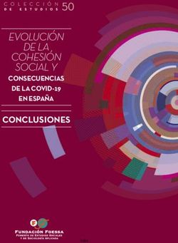 EVOLUCIÓN DE LA COHESIÓN SOCIAL Y - CONCLUSIONES CONSECUENCIAS DE LA COVID-19 EN ESPAÑA - Cáritas