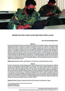 PROSPECTIVA DE LA EDUCACIÓN MILITAR EN LÍNEA AL 2033