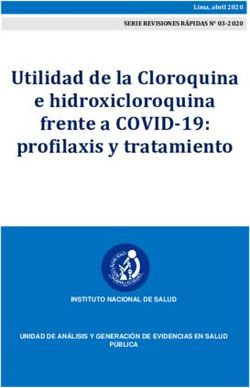 Utilidad De La Cloroquina E Hidroxicloroquina Frente A COVID-19 ...