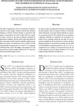 APPLICATION OF LOW CONCENTRATIONS OF SALICILYC ACID INCREASES