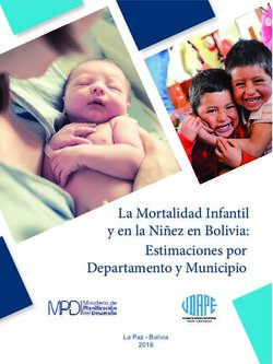 La Mortalidad Infantil y en la Niñez en Bolivia: Estimaciones por Departamento y Municipio - La Paz - Bolivia - UDAPE