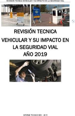 REVISIÓN TECNICA VEHICULAR Y SU IMPACTO EN LA SEGURIDAD VIAL AÑO 2019