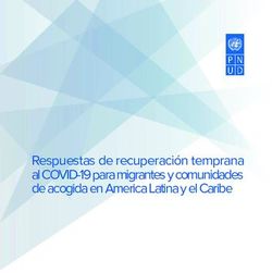 Respuestas de recuperación temprana al COVID-19 para migrantes y comunidades de acogida en America Latina y el Caribe