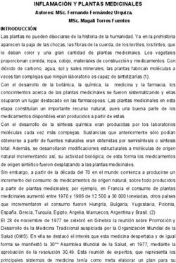 INFLAMACI&Oacute;N Y PLANTAS MEDICINALES