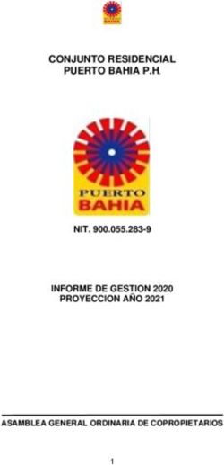 CONJUNTO RESIDENCIAL PUERTO BAHIA P.H - NIT. 900.055.283-9 INFORME DE GESTION 2020 PROYECCION AÑO 2021