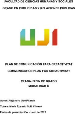 FACULTAD DE CIENCIAS HUMANAS Y SOCIALES GRADO EN PUBLICIDAD Y RELACIONES PÚBLICAS - PLAN DE COMUNICACIÓN PARA CREACTIVITAT COMMUNICATION PLAN FOR ...
