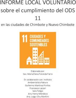 INFORME LOCAL VOLUNTARIO - sobre el cumplimiento del ODS 11 - UN-Habitat