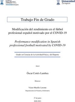 Trabajo Fin de Grado Modificación del rendimiento en el fútbol profesional español motivado por el COVID-19