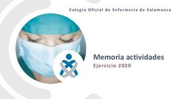 Memoria actividades Ejercicio 2020 - Colegio Oficial de Enfermer&iacute;a de Salamanca - Colegio De Enfermeria Salamanca