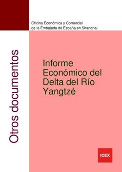 Informe Económico del Delta del Río Yangtzé - Oficina Económica y Comercial de la Embajada de España en Shanghai