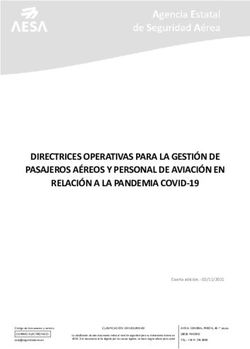 DIRECTRICES OPERATIVAS PARA LA GESTIÓN DE PASAJEROS AÉREOS Y PERSONAL DE AVIACIÓN EN RELACIÓN A LA PANDEMIA COVID-19
