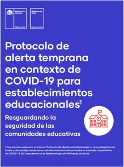 Protocolo de alerta temprana en contexto de COVID-19 para establecimientos educacionales1
