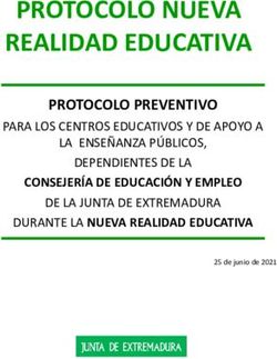 PROTOCOLO NUEVA REALIDAD EDUCATIVA - PROTOCOLO PREVENTIVO CONSEJERÍA DE EDUCACIÓN Y EMPLEO - Educarex