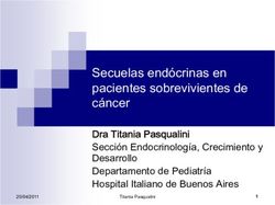 Secuelas end&oacute;crinas en pacientes sobrevivientes de c&aacute;ncer - Dra Titania Pasqualini Secci&oacute;n Endocrinolog&iacute;a, Crecimiento y Desarrollo Departamento ...
