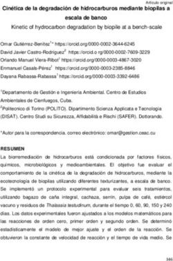 Cin&eacute;tica de la degradaci&oacute;n de hidrocarburos mediante biopilas a escala de banco - SciELO Cuba