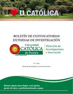 BOLETÍN DE CONVOCATORIAS EXTERNAS DE INVESTIGACIÓN