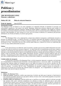 Políticas y procedimientos - The Menninger Clinic