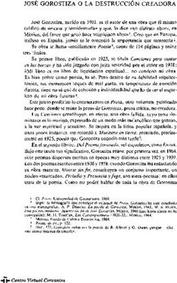 JOS&Eacute; GOROSTIZA O LA DESTRUCCI&Oacute;N CREADORA