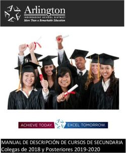 MANUAL DE DESCRIPCIÓN DE CURSOS DE SECUNDARIA - Colegas de 2018 y Posteriores 2019-2020 - Arlington ISD