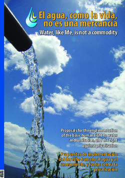 El agua, como la vida, no es una mercanc&iacute;a