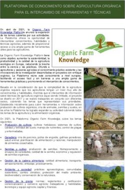 PLATAFORMA DE CONOCIMIENTO SOBRE AGRICULTURA ORG&Aacute;NICA PARA EL INTERCAMBIO DE HERRAMIENTAS Y T&Eacute;CNICAS