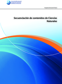 Secuenciaci&oacute;n de contenidos de Ciencias Naturales