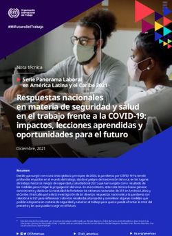 Respuestas nacionales en materia de seguridad y salud en el trabajo frente a la COVID-19: impactos, lecciones aprendidas y oportunidades para el ...