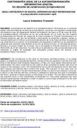CARTOGRAFÍA LEGAL DE LA AUTODETERMINACIÓN INFORMATIVA DIGITAL